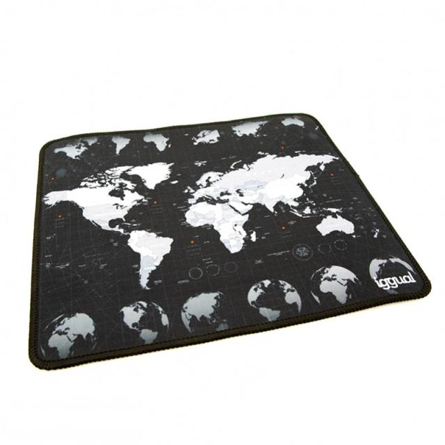 iggual - Alfombrilla mapamundi ratón 30x25 cm