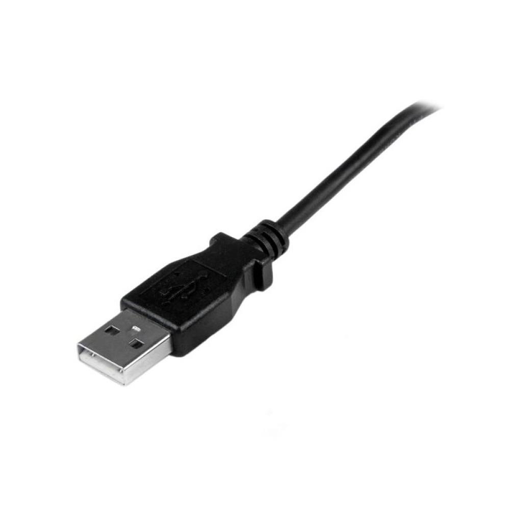 StarTech.com - Cable Adaptador 1m USB A Macho a Micro USB B Macho Acodado en Ángulo hacia Arriba para Teléfono Móvil