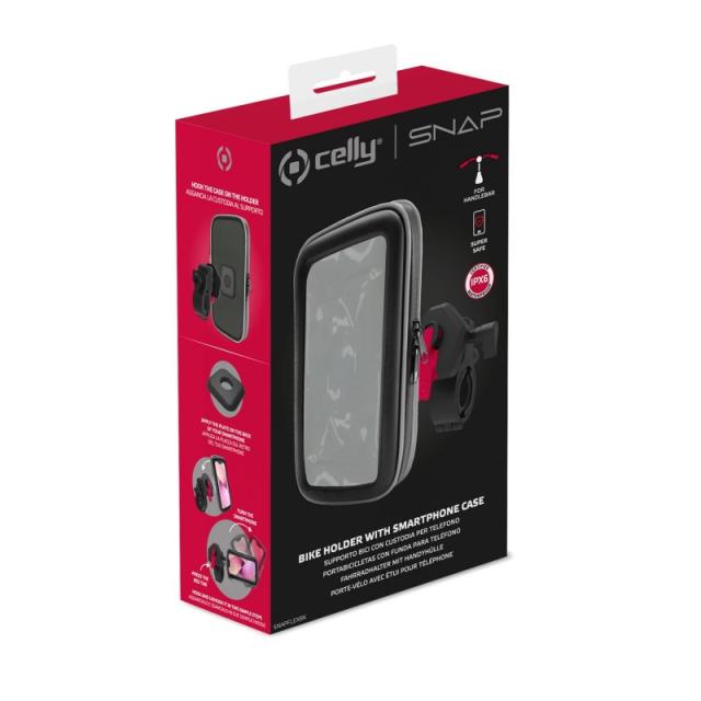 Celly - SNAPFLEX Soporte activo para teléfono móvil Teléfono móvil/smartphone Negro