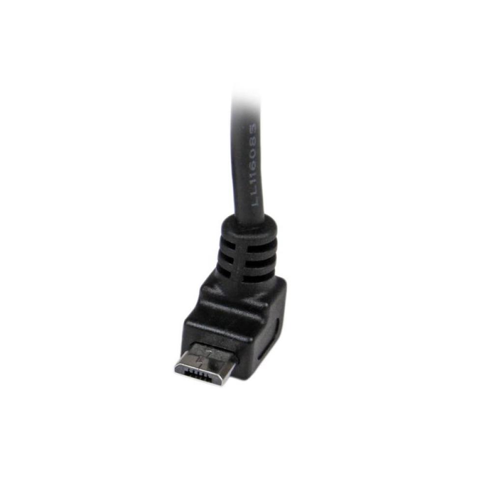 StarTech.com - Cable Adaptador 1m USB A Macho a Micro USB B Macho Acodado en Ángulo hacia Arriba para Teléfono Móvil
