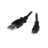 StarTech.com - Cable Adaptador 1m USB A Macho a Micro USB B Macho Acodado en Ángulo hacia Arriba para Teléfono Móvil