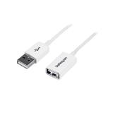 StarTech.com - Cable de 3m de Extensión Alargador USB 2.0 - Macho a Hembra USB A - Extensor - Blanco
