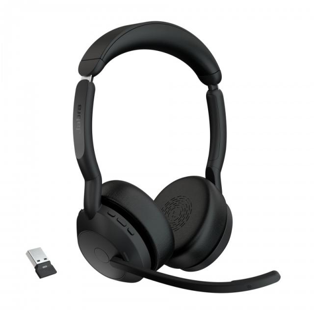 Jabra - Evolve2 55 Auriculares Inalámbrico Diadema Oficina/Centro de llamadas Bluetooth Base de carga Negro - 25599-989-999