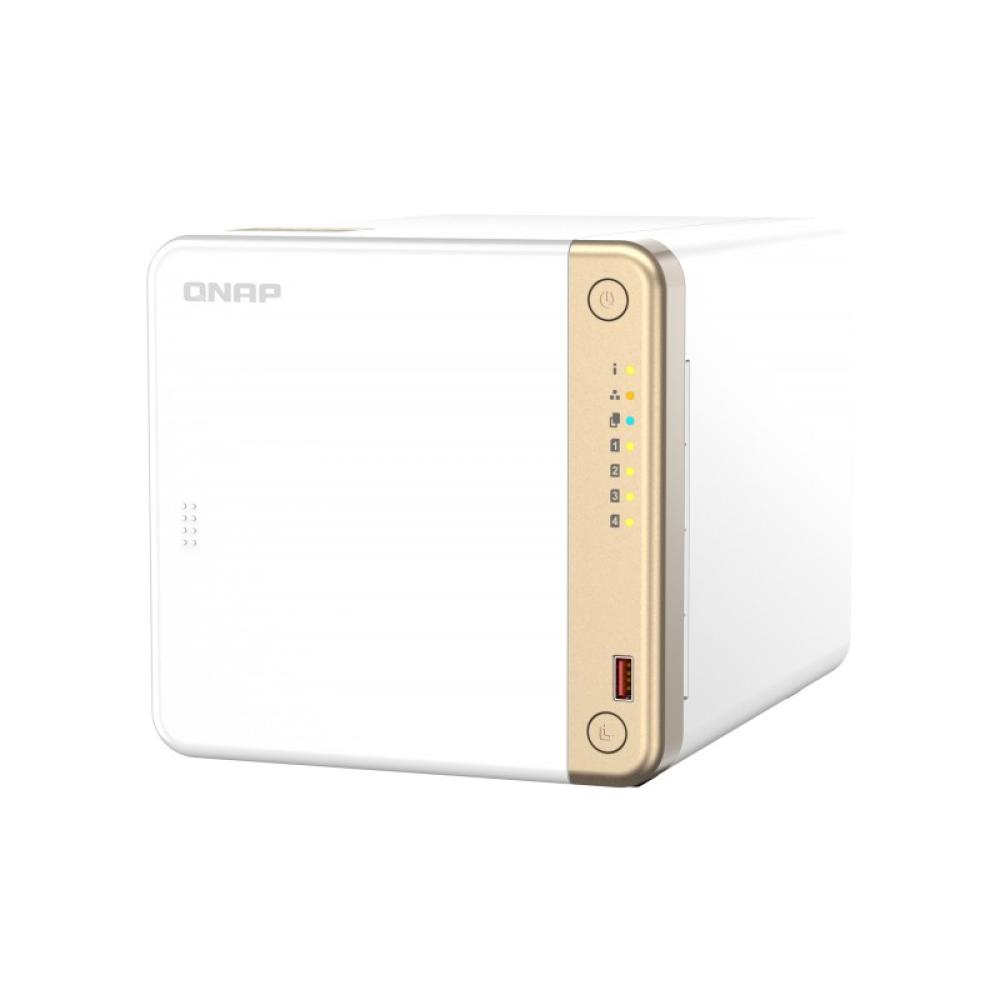 QNAP - TS-462-4G servidor de almacenamiento NAS Torre Intel® Celeron® N4505 4 GB DDR4 0 TB QNAP QTS Blanco