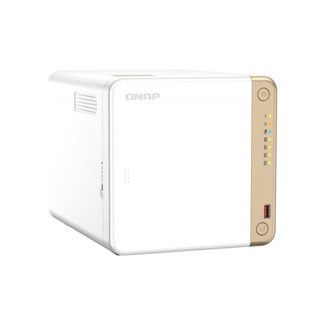 QNAP - TS-462-4G servidor de almacenamiento NAS Torre Intel® Celeron® N4505 4 GB DDR4 0 TB QNAP QTS Blanco