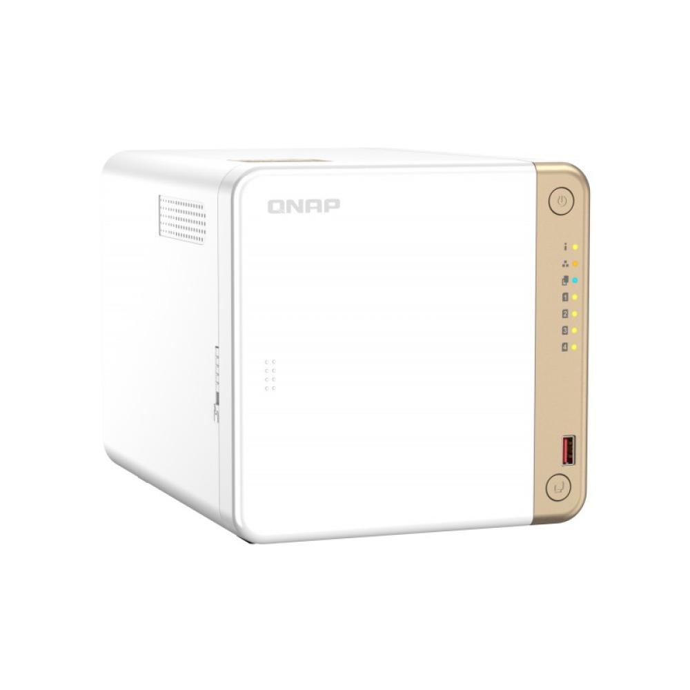 QNAP - TS-462-4G servidor de almacenamiento NAS Torre Intel® Celeron® N4505 4 GB DDR4 0 TB QNAP QTS Blanco