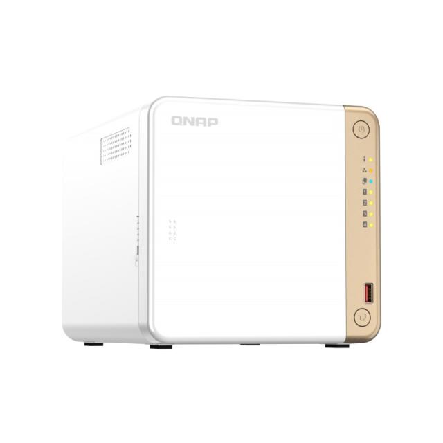 QNAP - TS-462-4G servidor de almacenamiento NAS Torre Intel® Celeron® N4505 4 GB DDR4 0 TB QNAP QTS Blanco