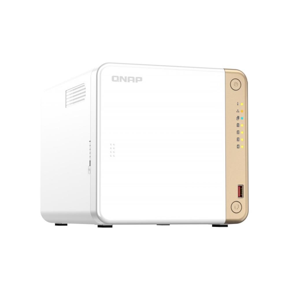 QNAP - TS-462-4G servidor de almacenamiento NAS Torre Intel® Celeron® N4505 4 GB DDR4 0 TB QNAP QTS Blanco