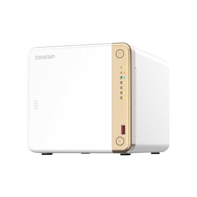 QNAP - TS-462-4G servidor de almacenamiento NAS Torre Intel® Celeron® N4505 4 GB DDR4 0 TB QNAP QTS Blanco