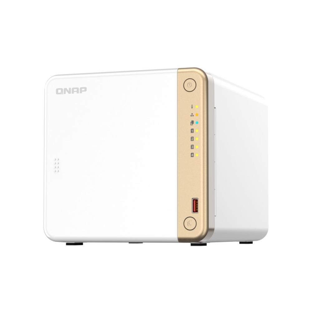 QNAP - TS-462-4G servidor de almacenamiento NAS Torre Intel® Celeron® N4505 4 GB DDR4 0 TB QNAP QTS Blanco