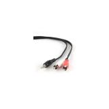 Gembird - 2.5m, 3.5mm/2xRCA, M/M cable de audio 2,5 m 3,5mm Negro, Rojo, Blanco
