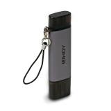 Lindy - 43335 lector de tarjeta USB 3.2 Gen 1 (3.1 Gen 1) Type-A/Type-C Negro, Gris