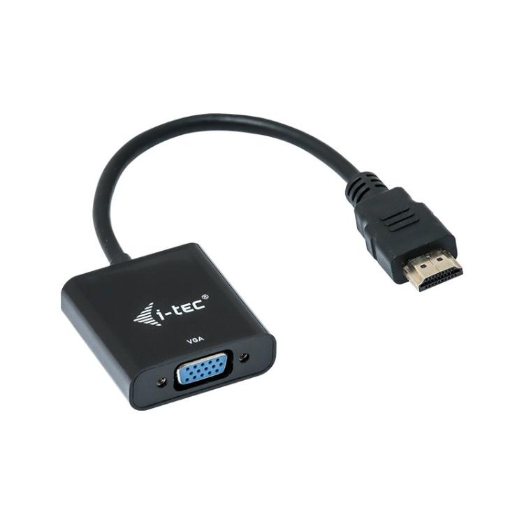 i-tec - HDMI2VGAADA adaptador de cable de vídeo 0,15 m HDMI VGA Negro