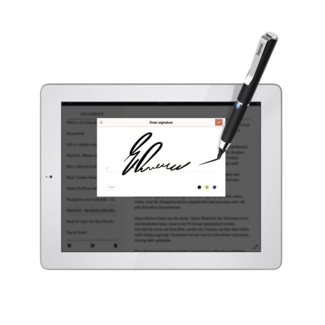 Hama - Active Fineline lápiz digital Negro - Lápiz para tablet (Tableta, Universal, Negro, Aluminio Alrededor)