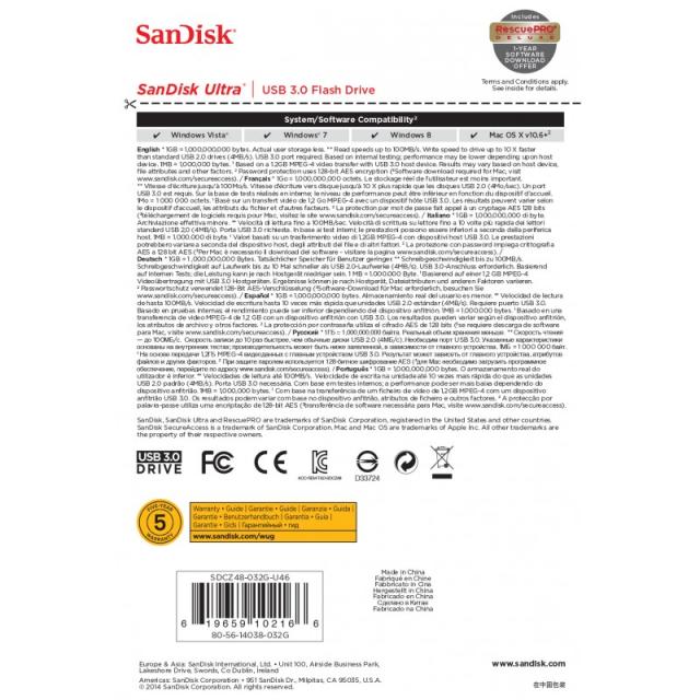 SanDisk - Ultra unidad flash USB 32 GB USB tipo A 3.2 Gen 1 (3.1 Gen 1) Negro
