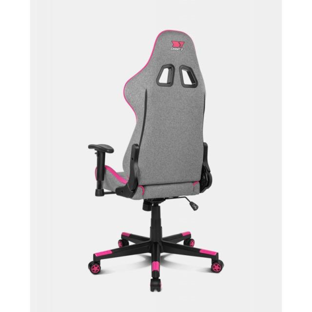DRIFT - DR90 PRO Silla para videojuegos de PC Asiento acolchado Gris, Rosa