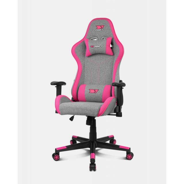 DRIFT - DR90 PRO Silla para videojuegos de PC Asiento acolchado Gris, Rosa