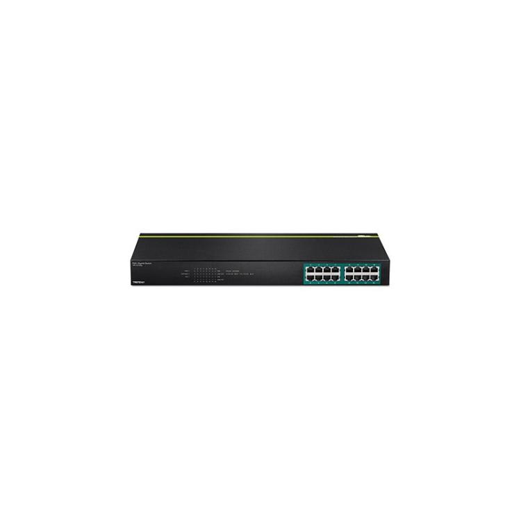 Trendnet - TPE-TG160G switch No administrado L2 Gigabit Ethernet (10/100/1000) Energía sobre Ethernet (PoE) 1U Negro