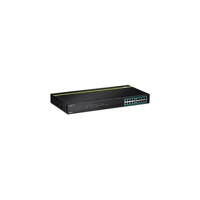 Trendnet - TPE-TG160G switch No administrado L2 Gigabit Ethernet (10/100/1000) Energía sobre Ethernet (PoE) 1U Negro