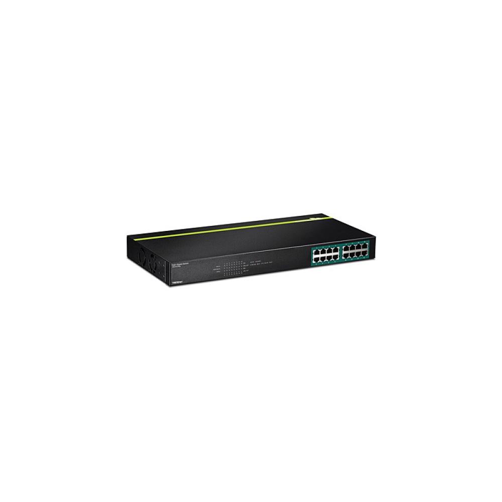 Trendnet - TPE-TG160G switch No administrado L2 Gigabit Ethernet (10/100/1000) Energía sobre Ethernet (PoE) 1U Negro