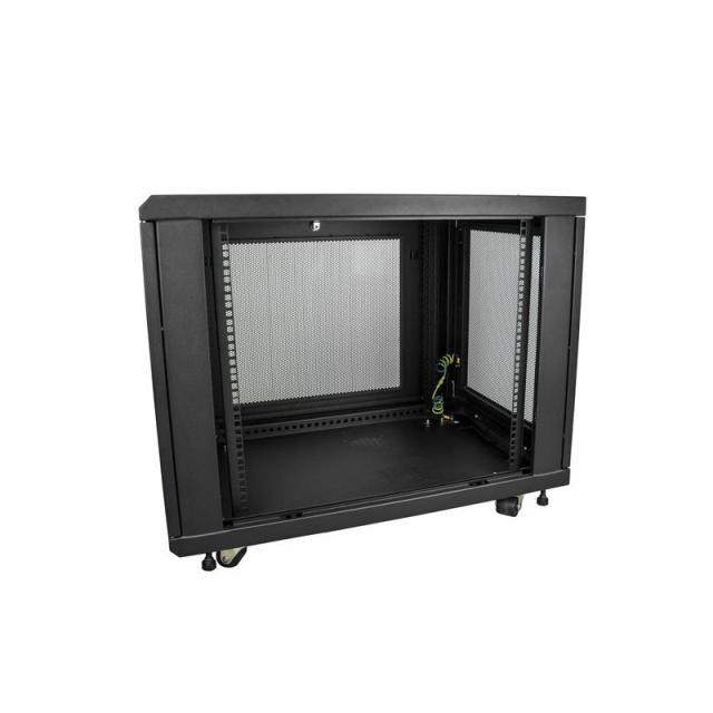 StarTech.com - Armario Rack para Servidores 12U 19" 4 Columnas - Rack de Servidores con Cerradura y Seguro - Rack co - RK1233BKM