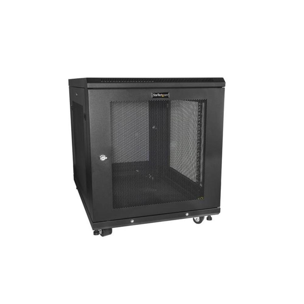 StarTech.com - Armario Rack para Servidores 12U 19" 4 Columnas - Rack de Servidores con Cerradura y Seguro - Rack co - RK1233BKM