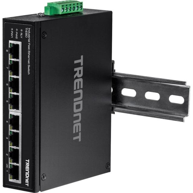 Trendnet - TI-E80 switch No administrado Fast Ethernet (10/100) Negro