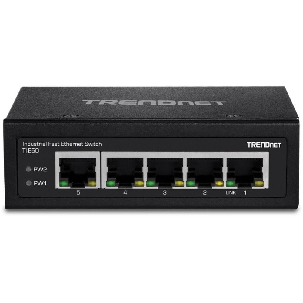 Trendnet - TI-E50 switch No administrado Fast Ethernet (10/100) Negro