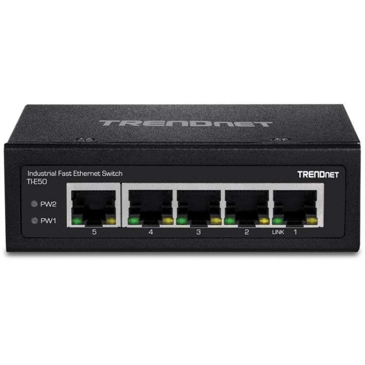 Trendnet - TI-E50 switch No administrado Fast Ethernet (10/100) Negro