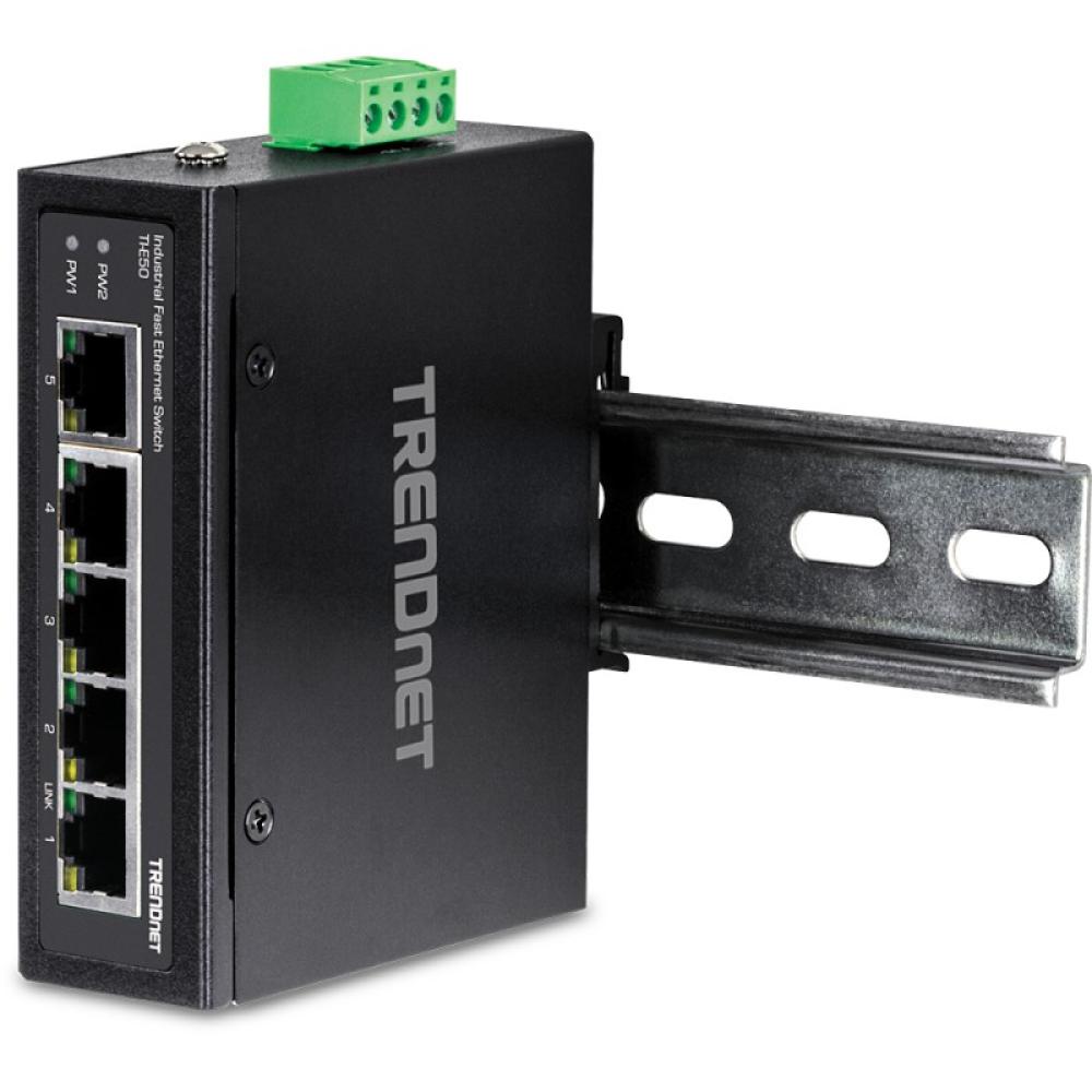 Trendnet - TI-E50 switch No administrado Fast Ethernet (10/100) Negro