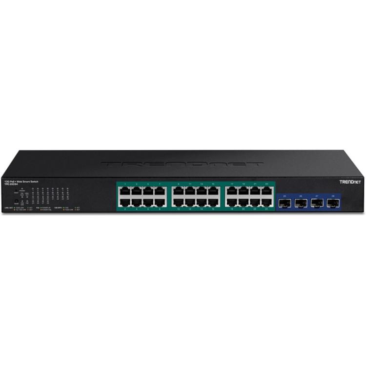 Trendnet - TPE-30284 switch Gestionado L2/L4 Gigabit Ethernet (10/100/1000) Energía sobre Ethernet (PoE) 1U Negro