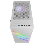 Mars Gaming - MC-U3, Caja PC Gaming ATX XL, Frontal Triple ARGB, Ventilador 12cm ARGB, Ventana Cristal Templado, Blanco