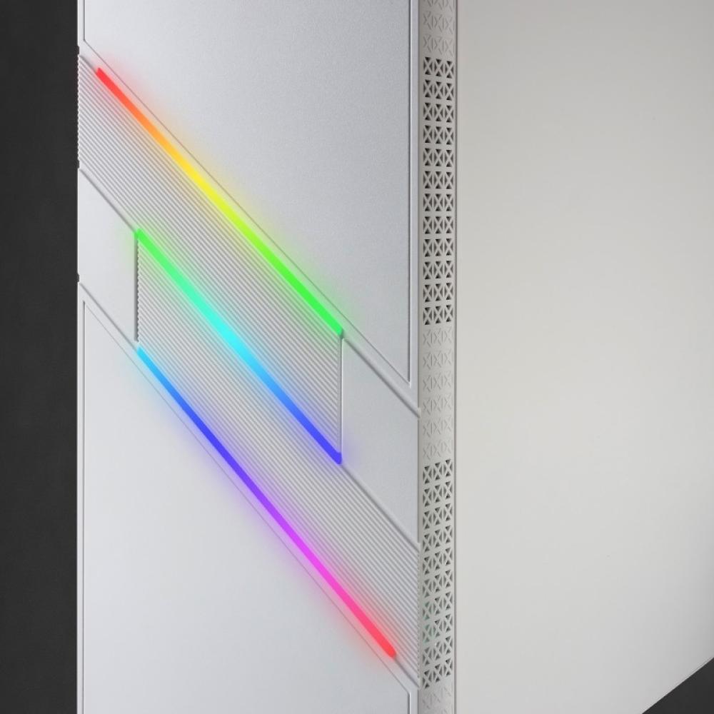 Mars Gaming - MC-U3, Caja PC Gaming ATX XL, Frontal Triple ARGB, Ventilador 12cm ARGB, Ventana Cristal Templado, Blanco