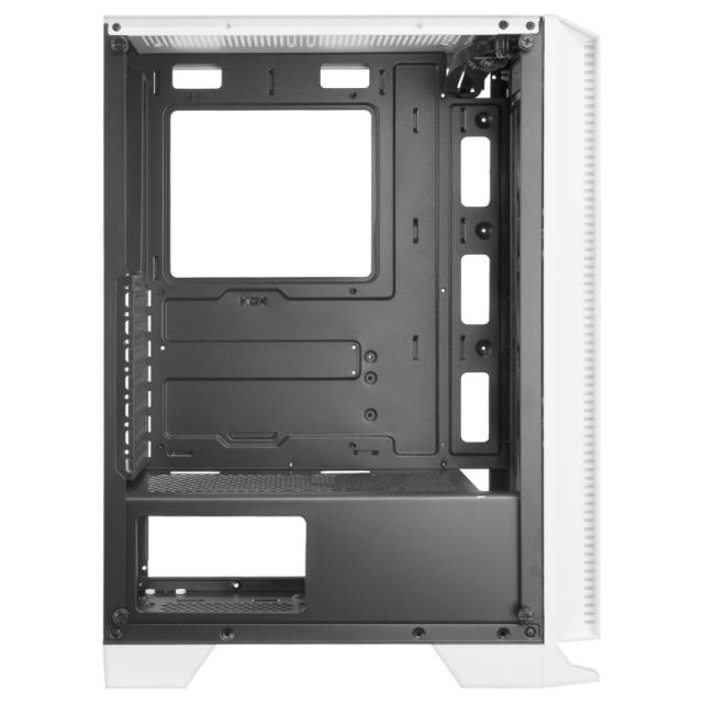 Mars Gaming - MC-C, Caja PC ATX, Panel Frontal Metal-Mesh, Cristal Templado, 3 Ventiladores Frontales FRGB 120mm, Blanco