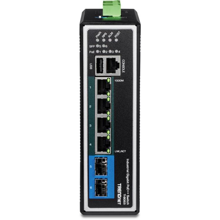 Trendnet - TI-BG62I switch Gestionado L2+ Gigabit Ethernet (10/100/1000) Energía sobre Ethernet (PoE) Negro