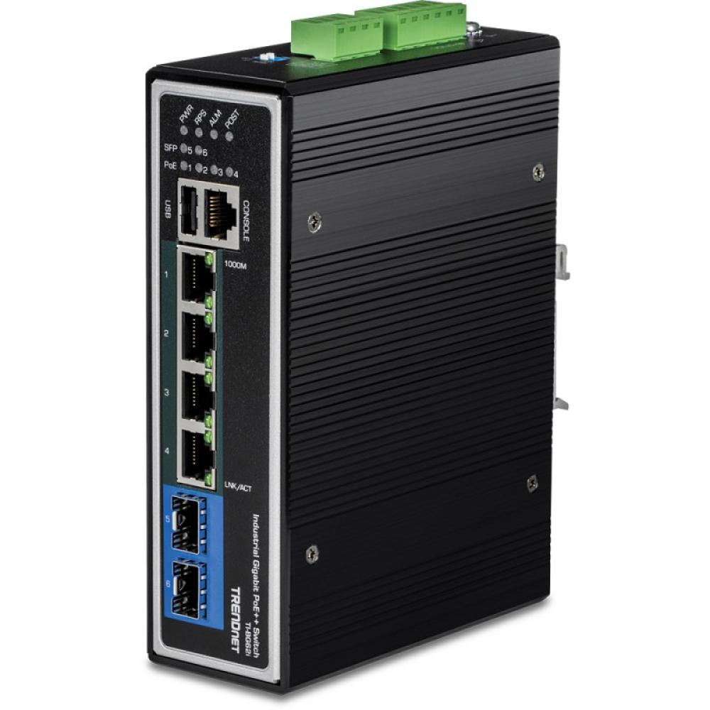 Trendnet - TI-BG62I switch Gestionado L2+ Gigabit Ethernet (10/100/1000) Energía sobre Ethernet (PoE) Negro