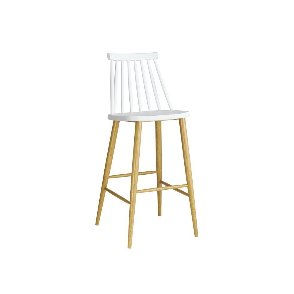 Taburete CAMUS, metal, blanco