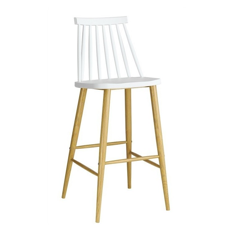 Taburete CAMUS, metal, blanco