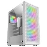 Mars Gaming - MC-F, Semitorre Gaming ATX, Ventana Completa Cristal Templado, Frontal Metal-Mesh, 4X Ventiladores ARGB 120mm, Bla