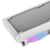 Mars Gaming - ML-ULTRA360 Blanco, Refrigeración Líquida CPU, TDP 650W, Espejo Infinito, 3 Ventiladores Silenciosos FDB ARGB, Tub