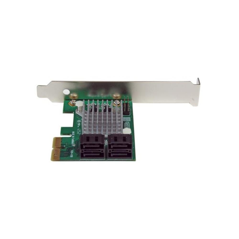 StarTech.com - Tarjeta Controladora PCI Express 2.0 de 4 Puertos SATA III de 6Gbps RAID con Enlace HyperDuo para SSD - Adaptador