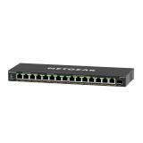 NETGEAR - 16-Port High-Power PoE+ Gigabit Ethernet Plus Switch (231W) with 1 SFP port (GS316EPP) Gestionado Gigabit Ethernet (10