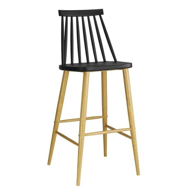 Taburete CAMUS, metal, negro