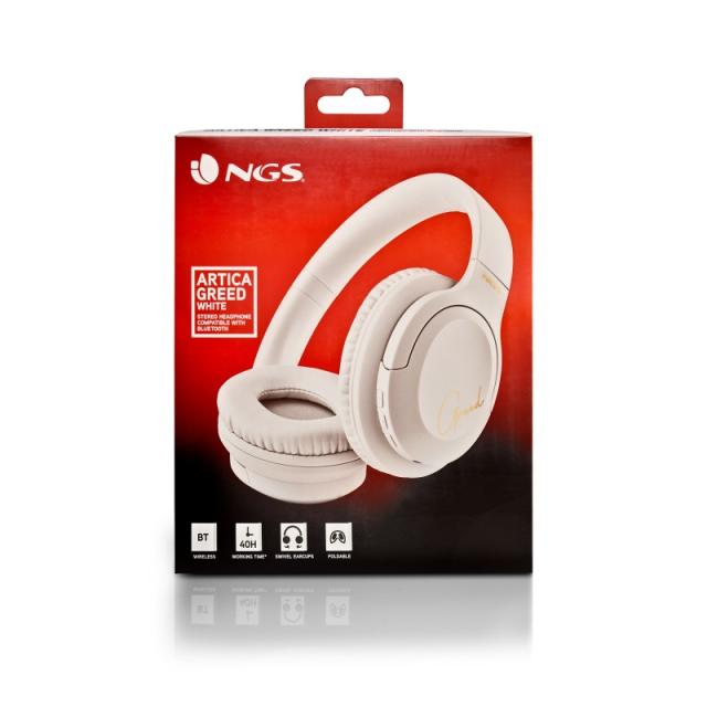 NGS - ARTICA GREED Auriculares Inalámbrico y alámbrico Diadema Llamadas/Música USB Tipo C Bluetooth Blanco
