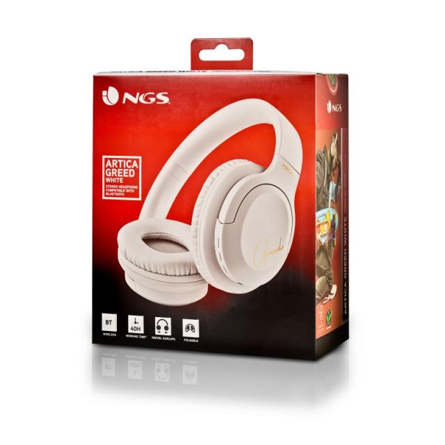 NGS - ARTICA GREED Auriculares Inalámbrico y alámbrico Diadema Llamadas/Música USB Tipo C Bluetooth Blanco
