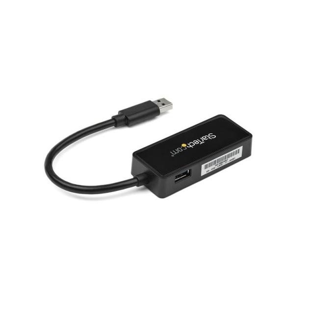 StarTech.com - Adaptador Tarjeta de Red NIC Externa USB 3.0 de 1 Puerto Gigabit Ethernet RJ45 y Puerto USB - Negro