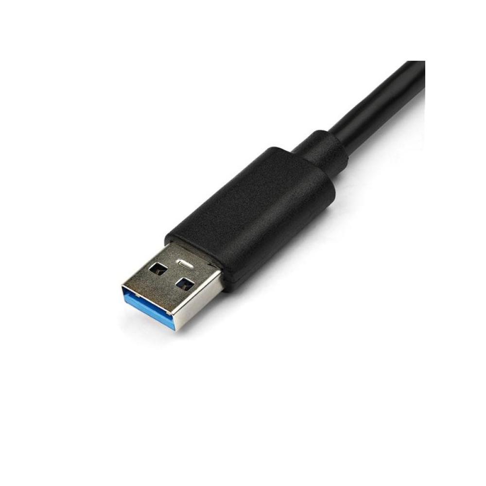 StarTech.com - Adaptador Tarjeta de Red NIC Externa USB 3.0 de 1 Puerto Gigabit Ethernet RJ45 y Puerto USB - Negro