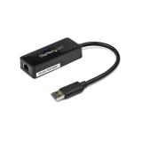 StarTech.com - Adaptador Tarjeta de Red NIC Externa USB 3.0 de 1 Puerto Gigabit Ethernet RJ45 y Puerto USB - Negro
