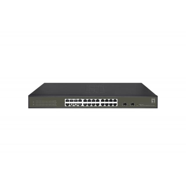 LevelOne - GES-2126 switch Gestionado L2 Gigabit Ethernet (10/100/1000) Negro