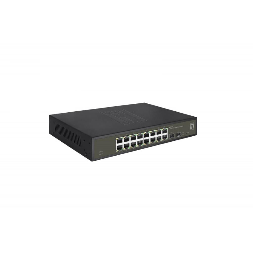 LevelOne - GES-2118 switch Gestionado L2 Gigabit Ethernet (10/100/1000) Negro